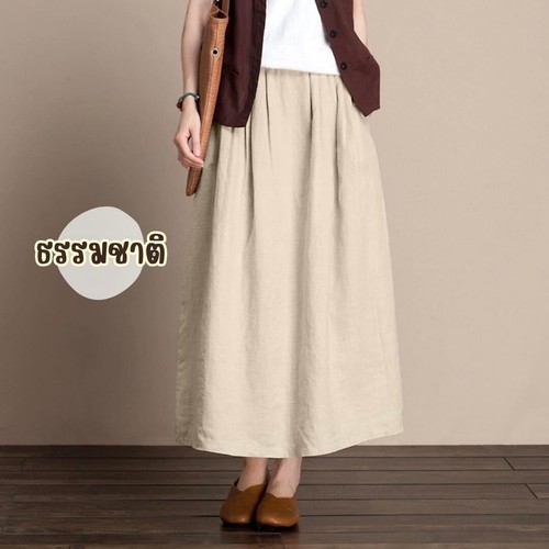 Damen Rock Thai Natur Baumwolle Mehrfarbig Elastische Taille Freie Größe 24 - 44" - Bild 23 von 24