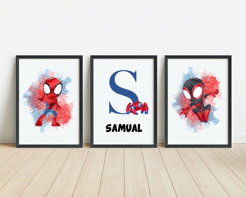 Marvels Spiderman Prints Superhero Wall Art Kids Room Poster Gift Prints Only - Picture 3 of 4