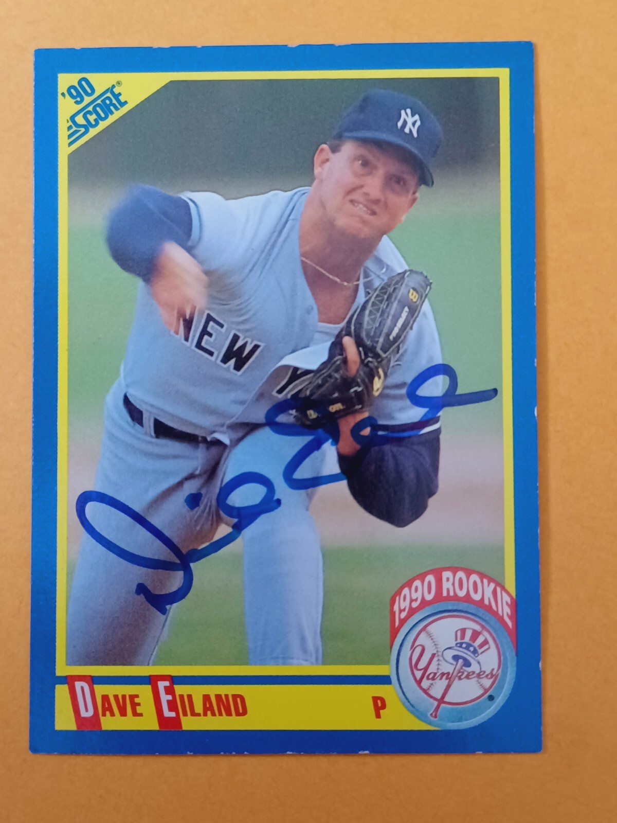 Dave Eiland Signed 1990 Score - Yankees - Autographed - B