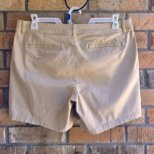 a.n.a. Pantalones cortos informales de sarga china beige talla 16 para mujer - Imagen 10 de 12
