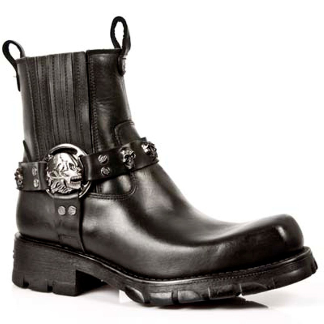 Newrock Nr M.7621 S1 Negro-New Rock botas-Para Hombre Newrock Nr M.7621 S1 Negro-New Rock botas-Para Hombre
