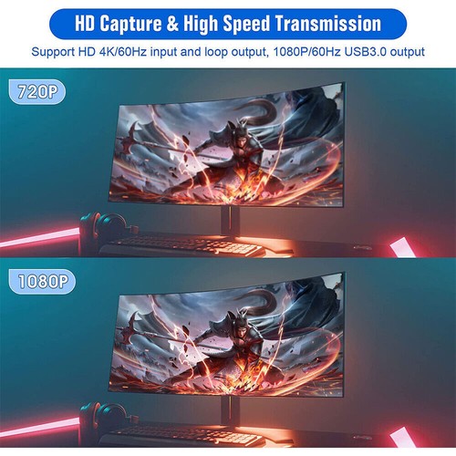 4K Audio Video Capture-Card, USB 3.0 HDMI Video Capture Device Full HD Recording - Picture 5 of 10