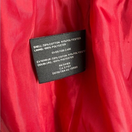 Cole Haan Women's Large Red Jacket Lightweight Rain Jacket Buckle Neck Detail - Picture 11 of 12