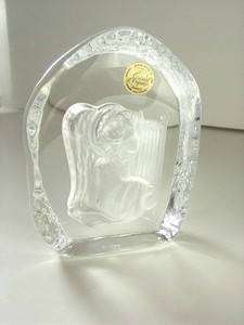 Beautiful-French-Cristal-d-039-Arques-Crystal-Angel-amp-Harp-Christmas-Collection-NEW