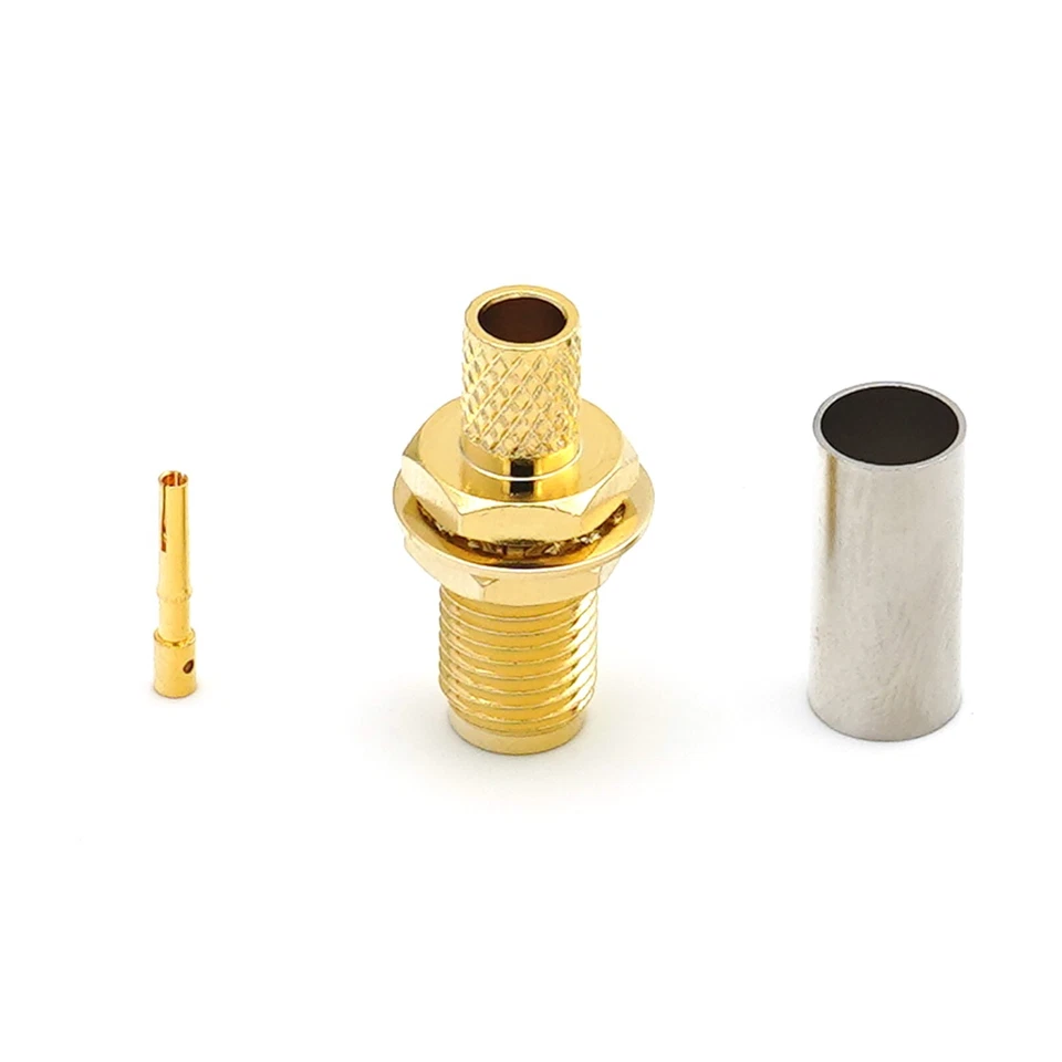 SMA Buchse — verbinder für RG58 LMR195 RG303 RG141 RG400 — SMA Female connector - Bild 2 von 4