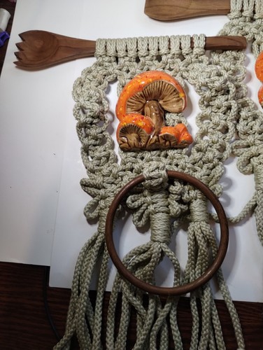 Pilz Makramee Handtuchhalter - Bild 2 von 10
