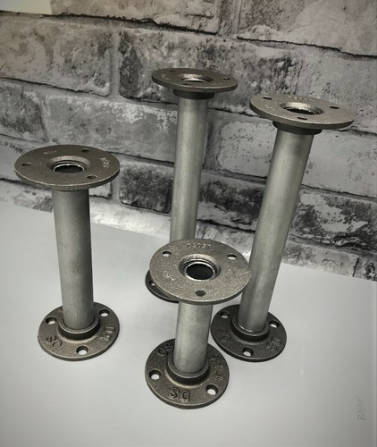 SET OF 4 FURNITURE LEGS, 3/4" MALLEABLE PIPE LEGS - SIZES 10-100cm,COLOUR OPTION - Picture 5 of 8