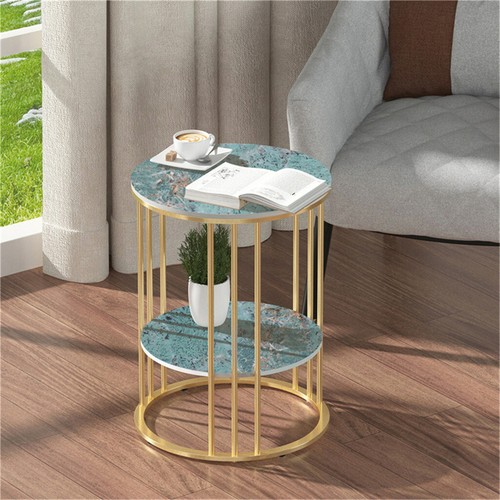 Modern Glossy Finish Sintered Stone Coffee Table Nested Set Sofa Side End Tables - Picture 300 of 329