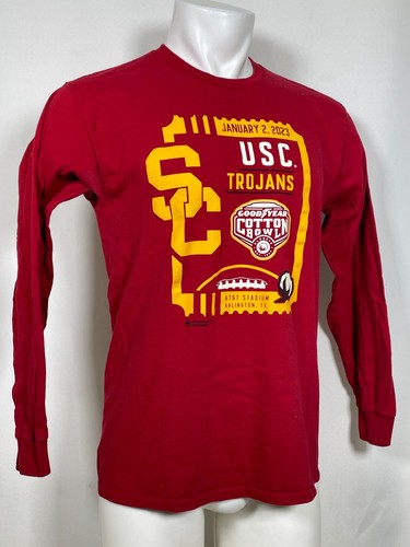 USC Trojans 2023 cotone ciotola manica lunga t-shirt uomo MEDIA - Foto 3 di 8