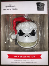 Hallmark Christmas ornament nightmare before Jack skellington santa hat head