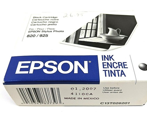 Epson T026 201 Black Ink Cartridge New Sealed Expired 2007 - Picture 2 of 5