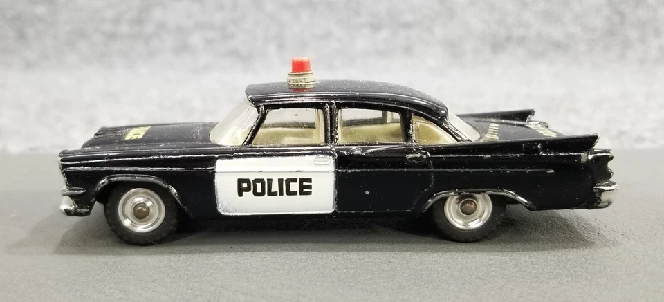 DE COLECCIÓN DINKY TOYS MECCANNO ROYAL DODGE SEDÁN COCHE DE POLICÍA #258 CON CAJA ORIGINAL INGLATERRA Foto 2 de 4