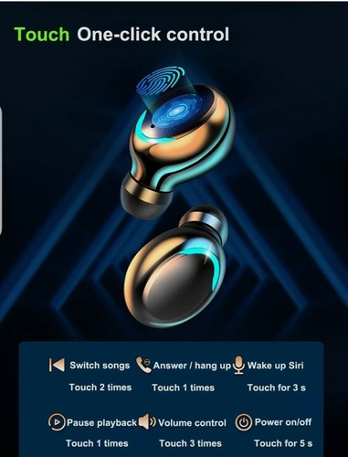 Vintage Earbuds for iphone Samsung Android Wireless Earphone IPX7 Waterproof🥰 - Picture 4 of 9