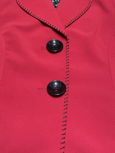 TAHARI ASL ARTHUR S LEVINE RED BLAZER SIZE 18W Around 2X - Picture 3 of 7
