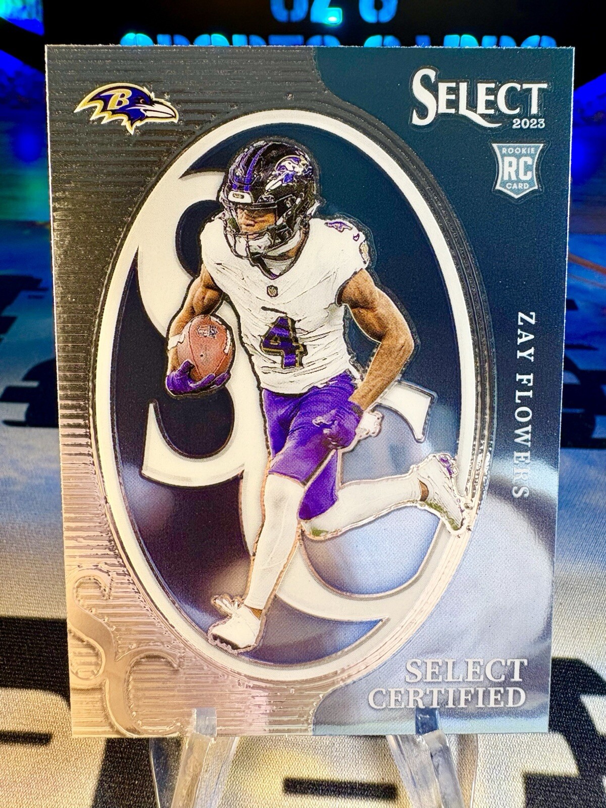 2023 Zay Flowers Panini Select Certified Rookie Card #CRO-ZFL Baltimore Ravens