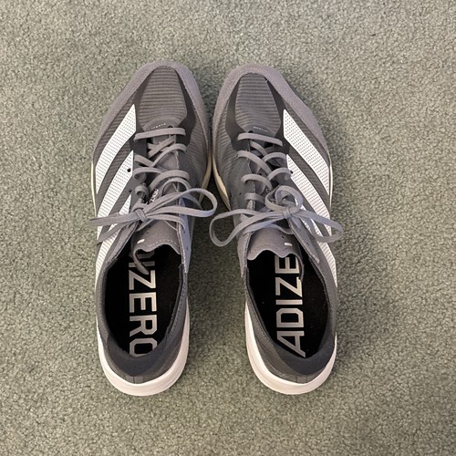 Adidas Adizero Adios 7 Metallic Gray Running Shoes Sneakers Size 9 - Picture 4 of 6