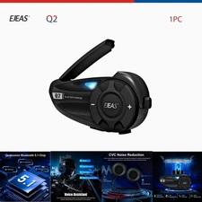 EJEAS  Q2 Motorcycle Helmet Bluetooth Intercom Full Duplex FM CVC Noise Headset