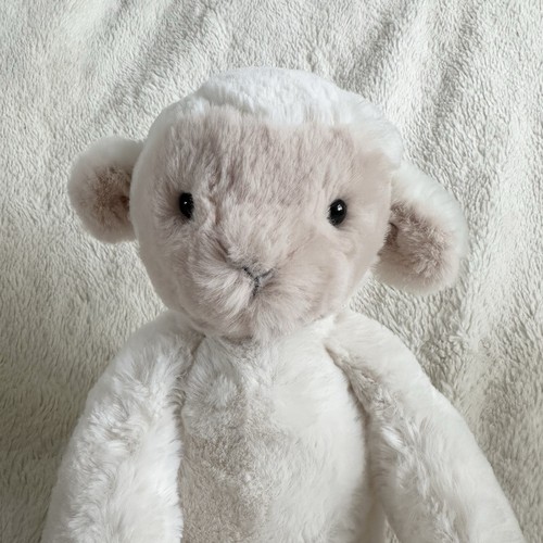 RARO Juguete de Peluche Jellycat London Mediano Acurrucado Bramwell Cordero Oveja 13” - Imagen 2 de 7