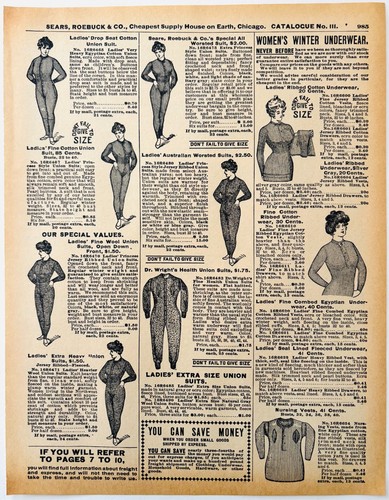 1901 Women's Union Suits Reproduction Advertisement Sears Fashion Clothes DWV12C - Picture 2 of 2