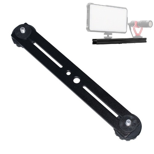 Aluminum Dual Camera Mount Tripod Bracket with Adjustable Extension Rod - Afbeelding 3 van 6