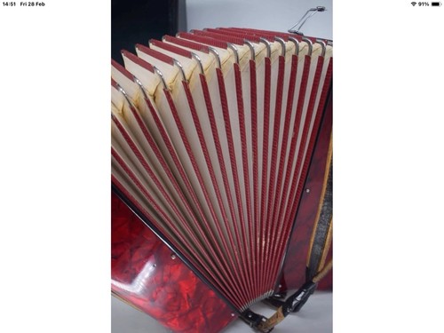 Crucianelli Fisarmonica Pianoforte Effetto Marmo Conchiglia 24 Tasti Con Cinturino E Custodia - Foto 8 di 16