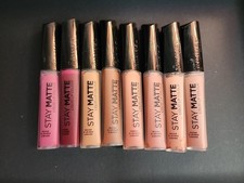 Lot of 8 Rimmel London Stay Matte Liquid Lip Colour Pink Plum Nude Lipstick NEW