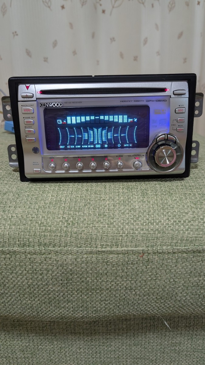 CD/MDプレイヤー(KENWOOD) Kenwood DPX-06MD 2Din Car Audio CD MD Player Tested and