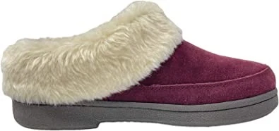 Zapatillas zueco forradas de piel sintética Clarks para mujer cálidas acogedoras interiores exteriores felpa Foto 3 de 4