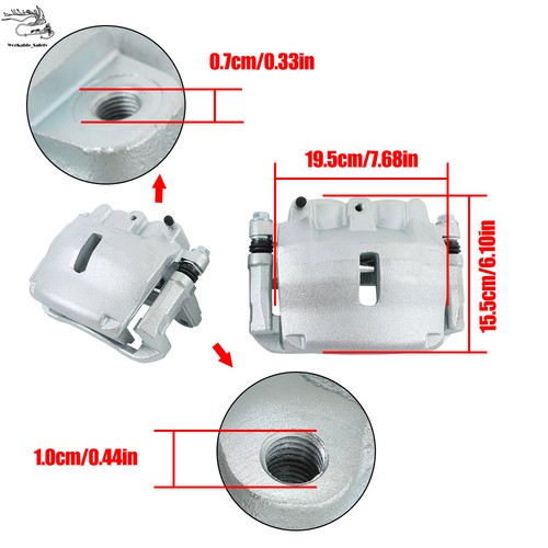 2PCS Front Disc Brake Caliper w/ Bracket For Ford F-150 2009 & Lobo 2009-2014 - Picture 2 of 11