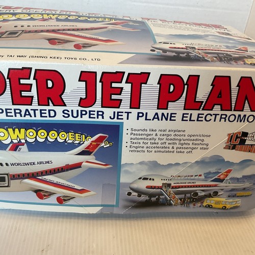 Vintage Plastic Super Jet Plane Battery Operated Tai Way (SHING KEE) Read Descr - Picture 8 of 9