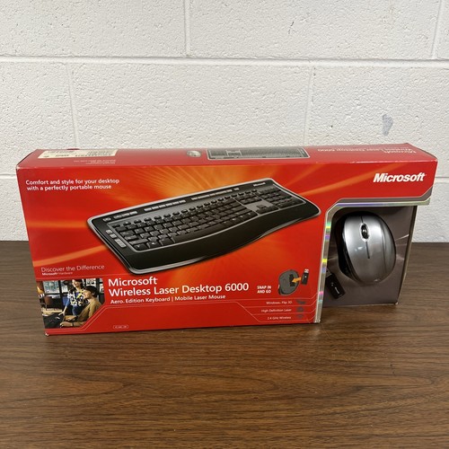 Microsoft WIRELESS Laser DESKTOP 6000 (Keyboard and Mouse) VERSION 3 NEW SEALED - Picture 1 of 7