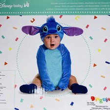 New Infant 6-12 Months Disney Lilo Stitch Baby Halloween Costume Blue