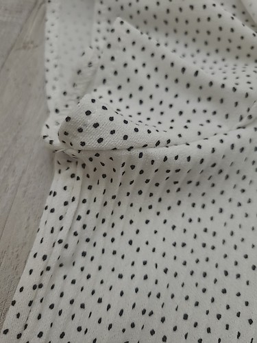 ADRIANNA PAPELL Women's Top Sz L Polka Dot Flutter Short Sleeve Stretch see pics - Picture 11 of 11