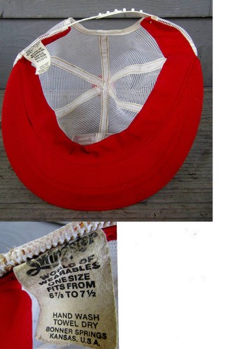 VINTAGE MASSEY FERGUSON MF MESH SHORT BILL w/ RED PUFF TOP SNAPBACK CAP - Picture 2 of 2