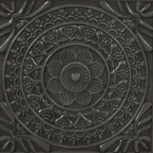 Linon Grace Storage Accent Cabinet with Shelf in Dark Gray Carved Wood - Picture 8 of 13