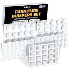 Clear Cabinet Bumper Pads   Self-Adhesive Silicone Set with 5 Shapes for 118