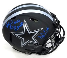 Dak Prescott & Ezekiel Elliott Signed Cowboys Eclipse Authentic Helmet Beckett 