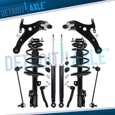 Front Struts & Spring Lower Control Arms Rear Shocks for 2011-2014 Toyota Sienna