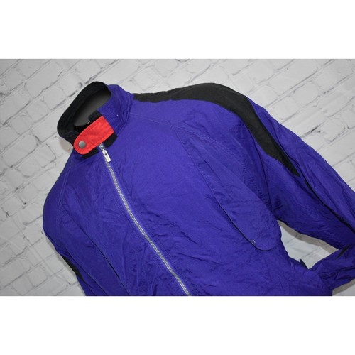 Giacca a vento vintage PUMA atletica uomo taglia XL full zip nylon viola - Foto 2 di 9