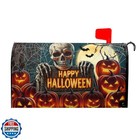 Happy Halloween Skeleton Mailbox Cover Magnetic Large Size 25.5x2