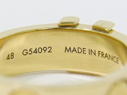 Louis Vuitton Berg Amplant LV Au 750 Yellow Gold Ring #48 US8 5.5g - Picture 8 of 9