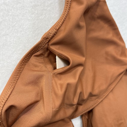 Aerie Sz S Swimsuit One Piece Cut Out Copper Color Padded Monokini Tank Suit - Picture 6 of 6