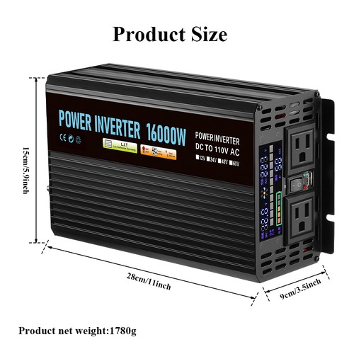 16000W Complete Solar Panel Kit Solar Power Generator 100A Home 110V Grid System - Picture 10 of 16