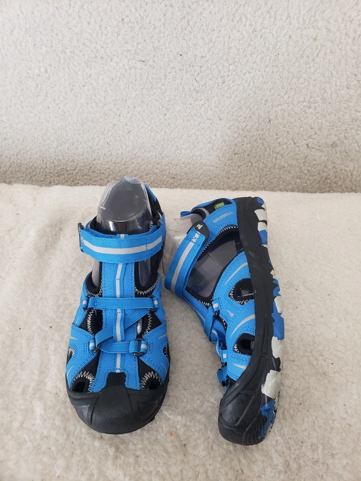 Merrell Hydro Boys Youth Sandals 7W Blue Strappy Outdoor Hiking Comfort Shoes - Image 4 of 4