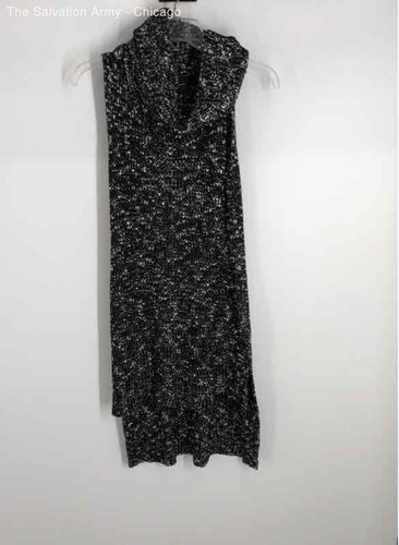 Romeo & Juliet Couture Womens Black White Turtleneck Sweater Dress Size Medium
