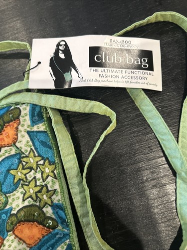 NUEVO CON ETIQUETAS BOLSO BANDOLERA BOLSO CLUB FLOR CON CUENTAS DE BAMBÚ PARA TELÉFONO CELULAR - Imagen 3 de 6