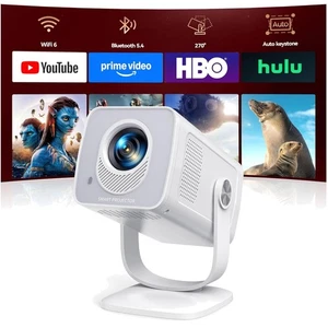 270° Rotation Mini Projecteur avec Keystone automatique & 4K Soutien aux soirées de cinéma