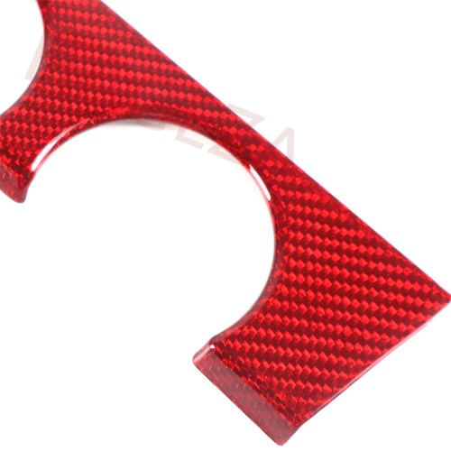 Red Carbon Fiber Climate Console Knob A/C Switch Cover For Jaguar F-TYPE 2013-25 - Picture 9 of 20