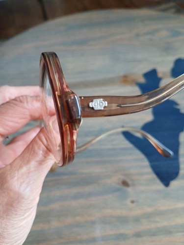 Vintage 1960's Titmus Z87 Eyeglass Safety Full Rim Transparent Amber~5 3/4 - Picture 8 of 13