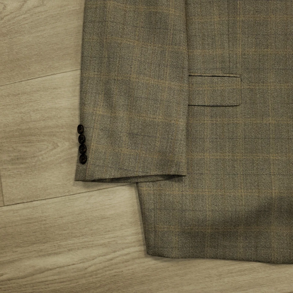 Abrigo deportivo Lauren Ralph Lauren para hombre 48L seda y lana espiga ventana 2 Btn Foto 4 de 4